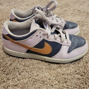 Nike Dunks Thunder Blue/Metallic Copper Youth size 3 Used